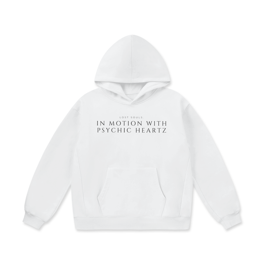 Heavyweight White Cross Hoodie